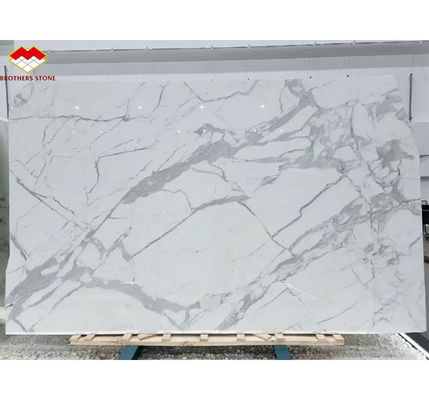 Moderno Design Itália Calacatta Branca de mármore laje para mesa de cozinha e painel de parede