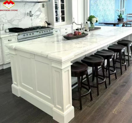 Moderno Design Itália Calacatta Branca de mármore laje para mesa de cozinha e painel de parede