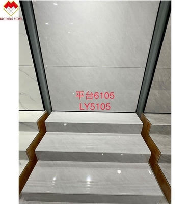 Antiderrapante vidrado degrau de piso telha de mármore moderno olhar para a parede externa personalizado