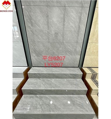 Antiderrapante vidrado degrau de piso telha de mármore moderno olhar para a parede externa personalizado