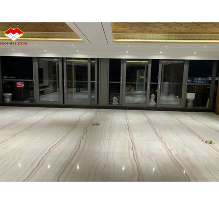 Moderno estilo de design de hotel transparente branco jade laje de mármore para parede e chão