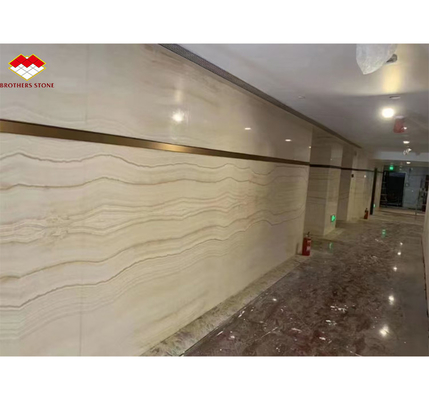 Moderno estilo de design de hotel transparente branco jade laje de mármore para parede e chão