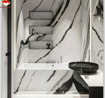 Moderno estilo de design Panda branco mármore elevar o seu hotel parede piso e escadas azulejos