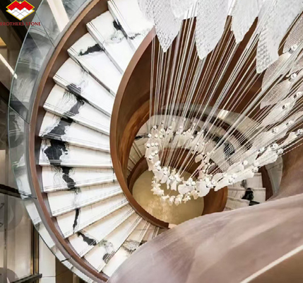 Moderno estilo de design Panda branco mármore elevar o seu hotel parede piso e escadas azulejos