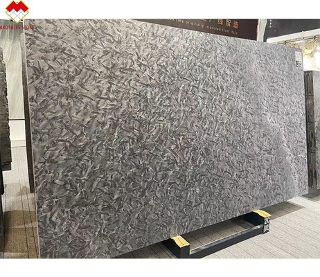 Pavimento de parede de pedra de quartzite preto polido para Versace Cozinhas cinza escuro Vanity
