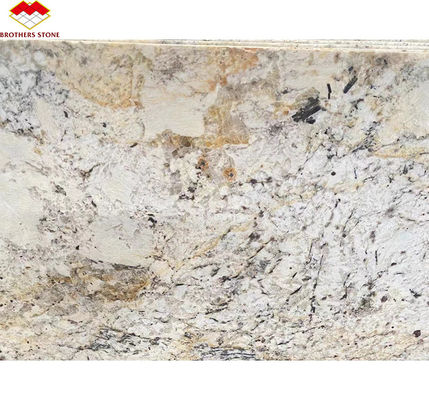 Ouro de luxo Granito Pedra grandes lajes afiados Polido para a escada da villa Design gráfico