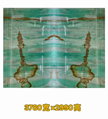 Cobertura de resina polida etc. Superfície de acabamento verde Quartzite Painel de parede Verde Chapa verde