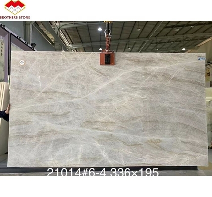 Cristal natural brasileiro Quartzite Pedra Luz Beige Taj Mahal Mármore para mesas de mesa 18mm