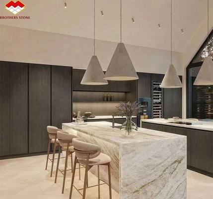 Cristal natural brasileiro Quartzite Pedra Luz Beige Taj Mahal Mármore para mesas de mesa 18mm