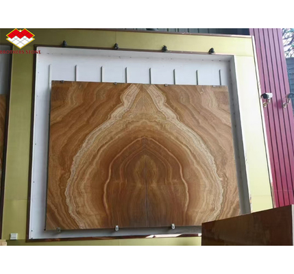 Hot Polido Ónix Larga Chapa de Livro Combinação para Translúcido de Pedra Veneer Parede retroiluminada