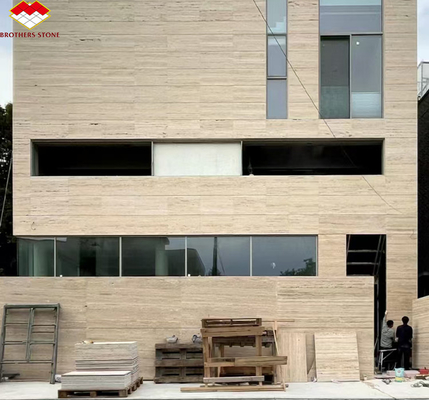 Projeto de Decoração de Pedras de Design Moderno de Pedra Natural Beige Travertine para Hotéis