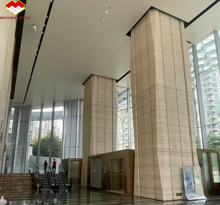 Projeto de Decoração de Pedras de Design Moderno de Pedra Natural Beige Travertine para Hotéis
