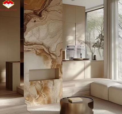 Oníx Moderno Veno de Ouro de Mármore Madeira Amarelo de Grão de Ouro Decoração de Banheira para Casas Modernas