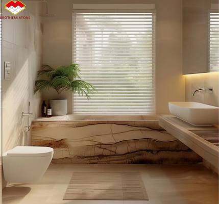 Oníx Moderno Veno de Ouro de Mármore Madeira Amarelo de Grão de Ouro Decoração de Banheira para Casas Modernas