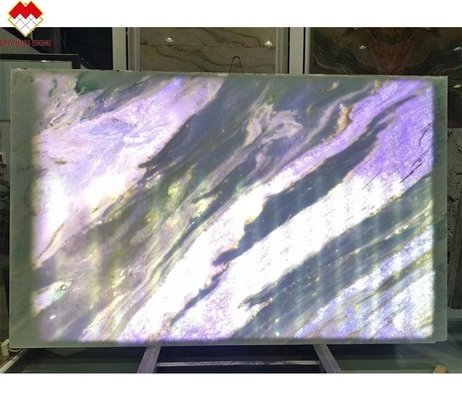 Backlit Azul Roma Quartzite Stone Slab para mesa de jantar Vanity Countertop Painel de parede