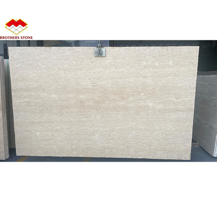 Hotéis Mesa de jantar polida de travertino de mármore Mobiliário oval de pedra natural moderno