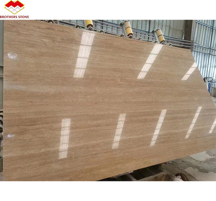 Hotéis Mesa de jantar polida de travertino de mármore Mobiliário oval de pedra natural moderno
