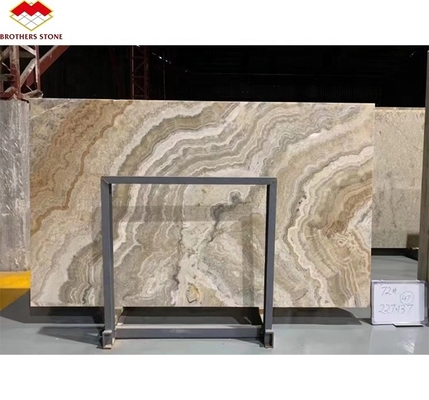 Pedra de ónix polida translúcida Design moderno para tinta de jade natural iluminada