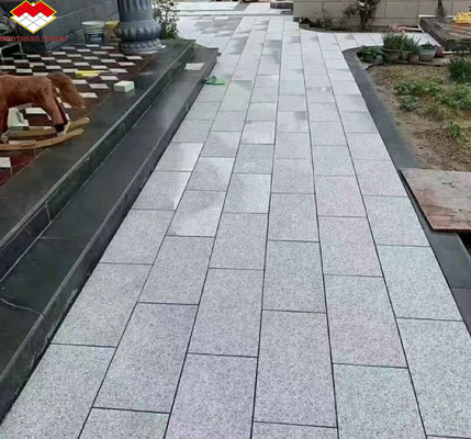 Brothers Stone Flamed Grey Granite Slab Paving Tiles para Avenida de Pedra Natural Refinada