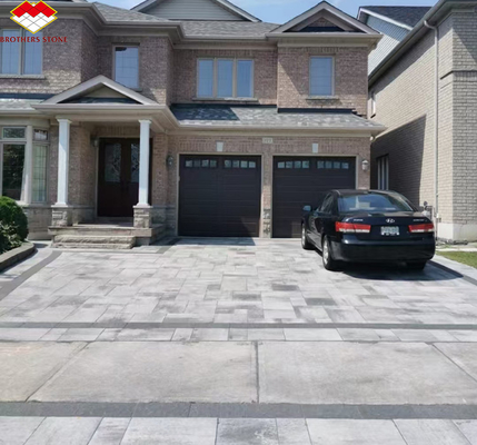 Brothers Stone Flamed Grey Granite Slab Paving Tiles para Avenida de Pedra Natural Refinada