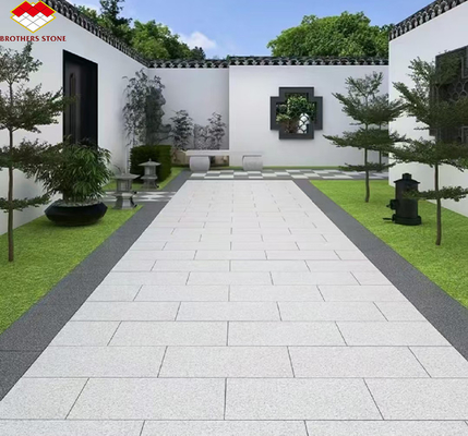 Brothers Stone Flamed Grey Granite Slab Paving Tiles para Avenida de Pedra Natural Refinada