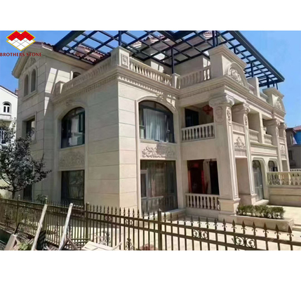 Material de granito chinês moderno mureto pedra para revestimento de parede de edifícios de villas