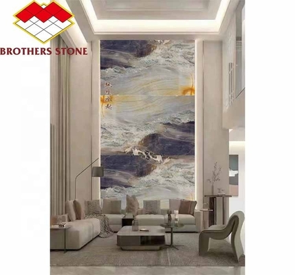 Pedra de mármore púrpura polida Big Slab mesa de jantar para o design moderno do salão do quarto