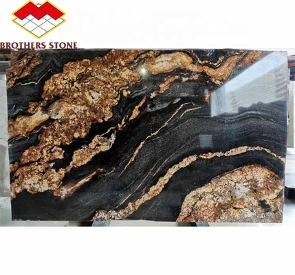 Pedra natural polida Granito de ouro cósmico para mesa de café e balcões