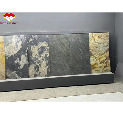 Folhas de ardósia de painel de pedra translúcido flexível para design de interiores de hotéis modernos