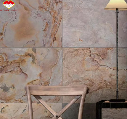 Design gráfico de interiores de hotéis Pedra natural flexível Veneer de painel de parede revestimento de telhas