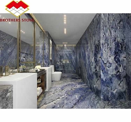 Modern Luxury Brasil Hotel Cozinha Cozinha Azul Escuro Safira Pedra de Mármore Big Slab