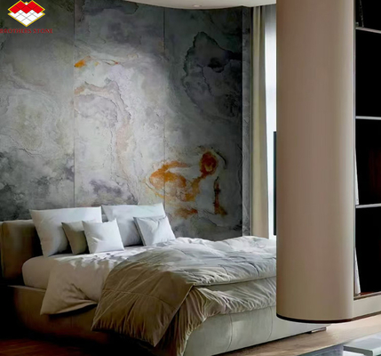 Folhas de pedra de ardósia flexíveis revestimento de parede em design moderno para interiores de hotéis de villas