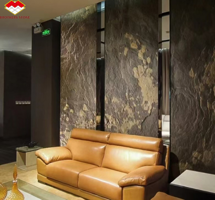 Telhas de parede ultrafinas de pedra natural para design de interiores de hotéis modernos