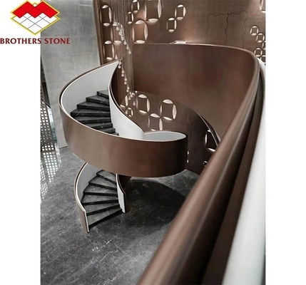 Escadas de mármore branco polido moderno azulejos de pedra natural cortados ao tamanho para design de interiores