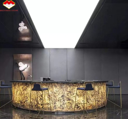 Telhas de parede ultrafinas de pedra natural para design de interiores de hotéis modernos