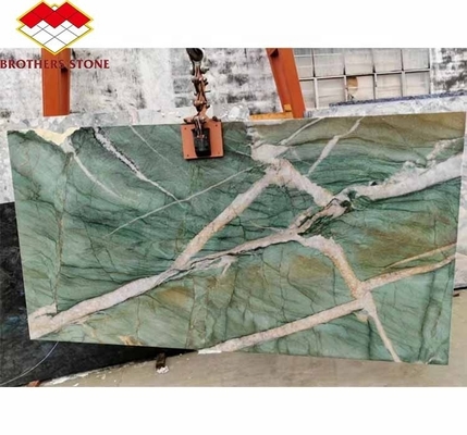 Pedra Natural Brasil Mármore retroiluminado Sodalite Quartzita Verde para Ideias de Design de Quarto