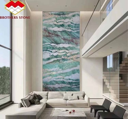 Pedra Natural Brasil Mármore retroiluminado Sodalite Quartzita Verde para Ideias de Design de Quarto
