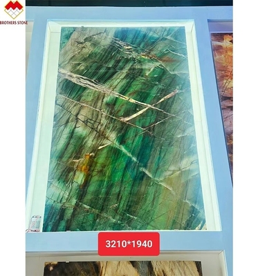 18 20 mm Espessura Fuchsite Cristal Verde Luxo Real Esmeralda Verde Quartzite bancadas