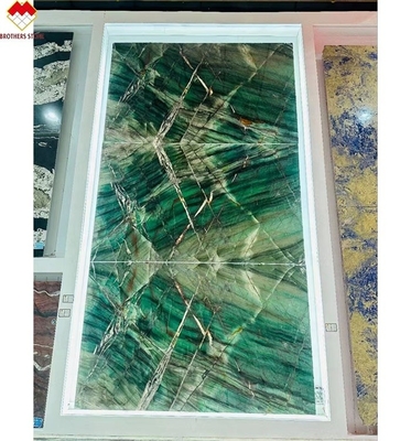 18 20 mm Espessura Fuchsite Cristal Verde Luxo Real Esmeralda Verde Quartzite bancadas