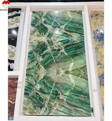 18 20 mm Espessura Fuchsite Cristal Verde Luxo Real Esmeralda Verde Quartzite bancadas