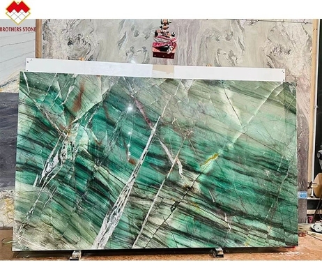 18 20 mm Espessura Fuchsite Cristal Verde Luxo Real Esmeralda Verde Quartzite bancadas