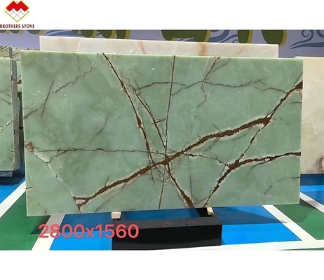 Chapa de mármore de ônix verde Uma escolha deslumbrante para lavanderia e decoração interior