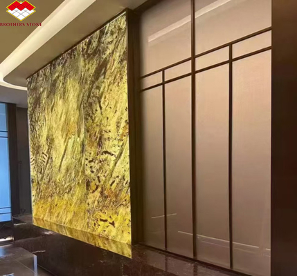 Painéis de pedra ultra-finos iluminados por fundo para decoração interior de estilo moderno em villas e hotéis