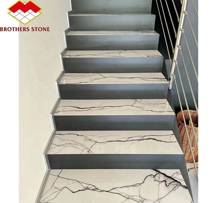 Design gráfico de interiores Etapes de pedra artificial azulejos para escada sinterizada moderna
