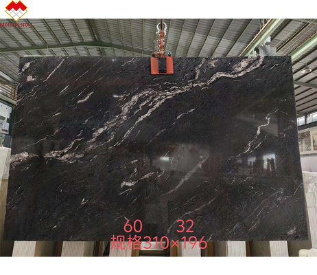 Lâmina de Granito Cósmico Preto Gucci Polido do Brasil para Cozinha e Banheiro Moderno
