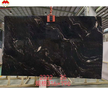 Lâmina de Granito Cósmico Preto Gucci Polido do Brasil para Cozinha e Banheiro Moderno