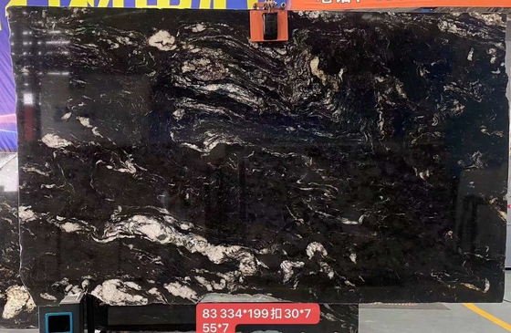 Lâmina de Granito Cósmico Preto Gucci Polido do Brasil para Cozinha e Banheiro Moderno