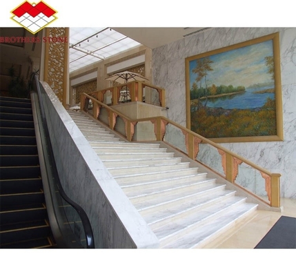 Escalinhas em espiral de mármore natural com pisos polidos e estilo moderno