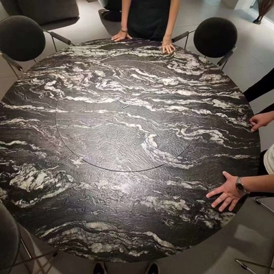 Componente Lavabo Polido Quartzite Negro Vanity Top para Design de Banheiro Final no Brasil