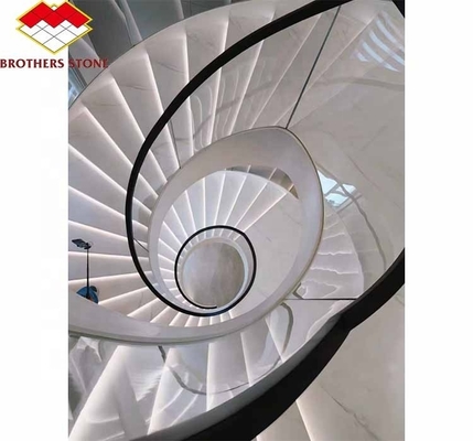 Foshan Custom Moderno de mármore afiado Escalinha grande de laje cortada ao tamanho para design de interiores domésticos
